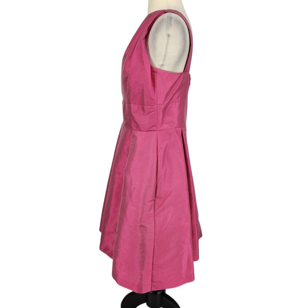 Alfred Sung One‑Shoulder Pleated Satin Dress Pink Size Medium - Picture 5 of 5